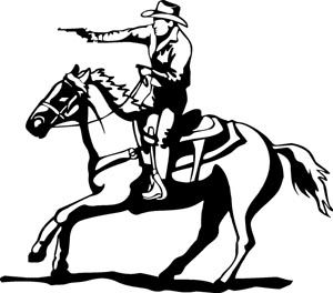 Mounted Shooter, Cowboy Decal