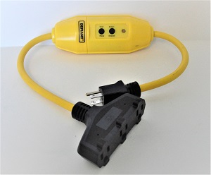 Three Outlet Shock Guard Portable In-Line Ground Fault Protection