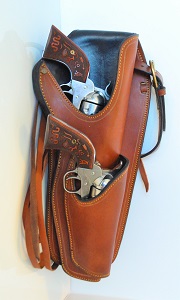 Shooting Stars Double Pommel Holster  - RH Out of Stock =   MAY - ?? /  LH - in stock Size & Fit Guide 