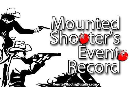 Mounted Shooters Event Record Book Out of Stock = Oct 21