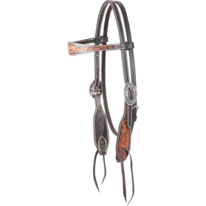 Floral Tooled Headstall and Matching 2 Inch Breast Collar