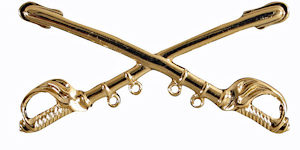 Officers Cavalry Pin  Crossed Swords