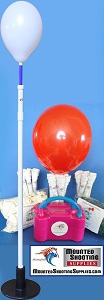 Complete Shooting Stars  Target Bases, Poles & Balloon Pump & Holders & 100 Balloons,  Package 