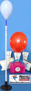 Complete Shooting Stars  Target Bases, Poles & Balloon Pump & Holders & Balloons,  Package 