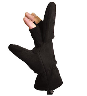 Stay Warm Fleece Fingerless Gloves/Mittens for Shooters