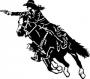 Mounted Shooter, Cowgirl Action Decal - Out of Stock =  Early Sept.