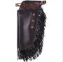 SYNTHETIC LEATHER CHINKS WITH FLORAL TOOLED YOKE  Black or Brown 1