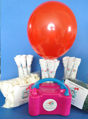  Balloon Inflator Pump & Balloon Holders  Package
